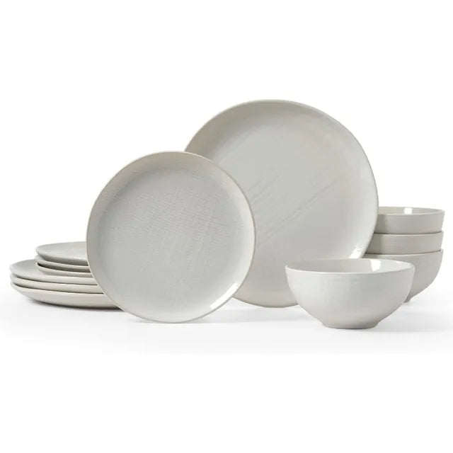 Moonlight Plates and Bowls Sets, 12 Piece