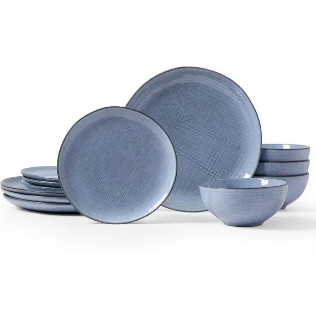 Moonlight Plates and Bowls Sets, 12 Piece