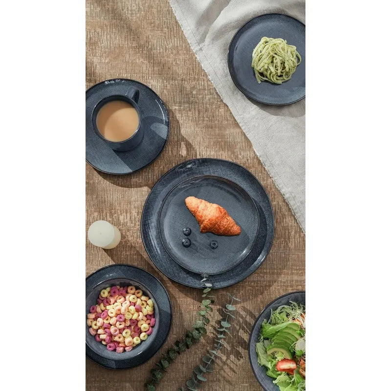 Moonlight Plates and Bowls Sets, 12 Piece