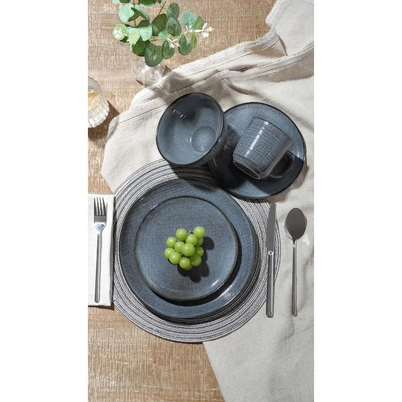 Moonlight Plates and Bowls Sets, 12 Piece