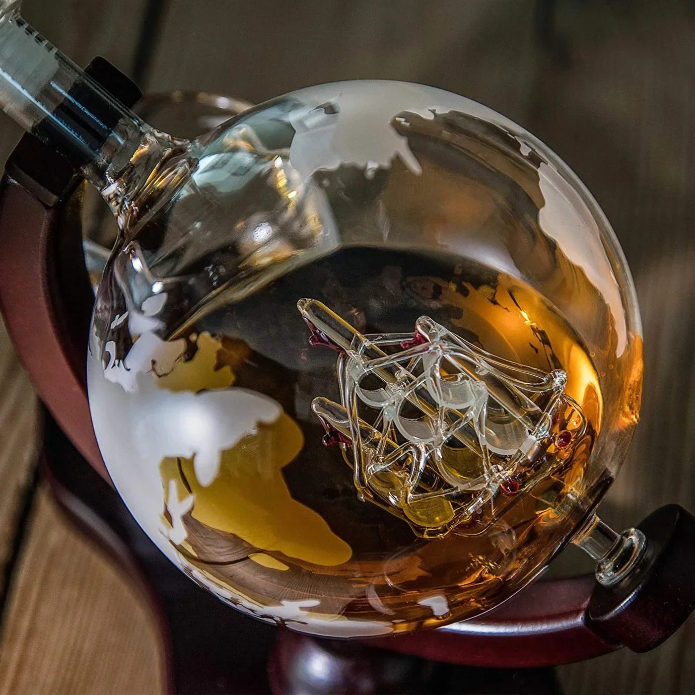 Crystal Glass Globe Whiskey Set