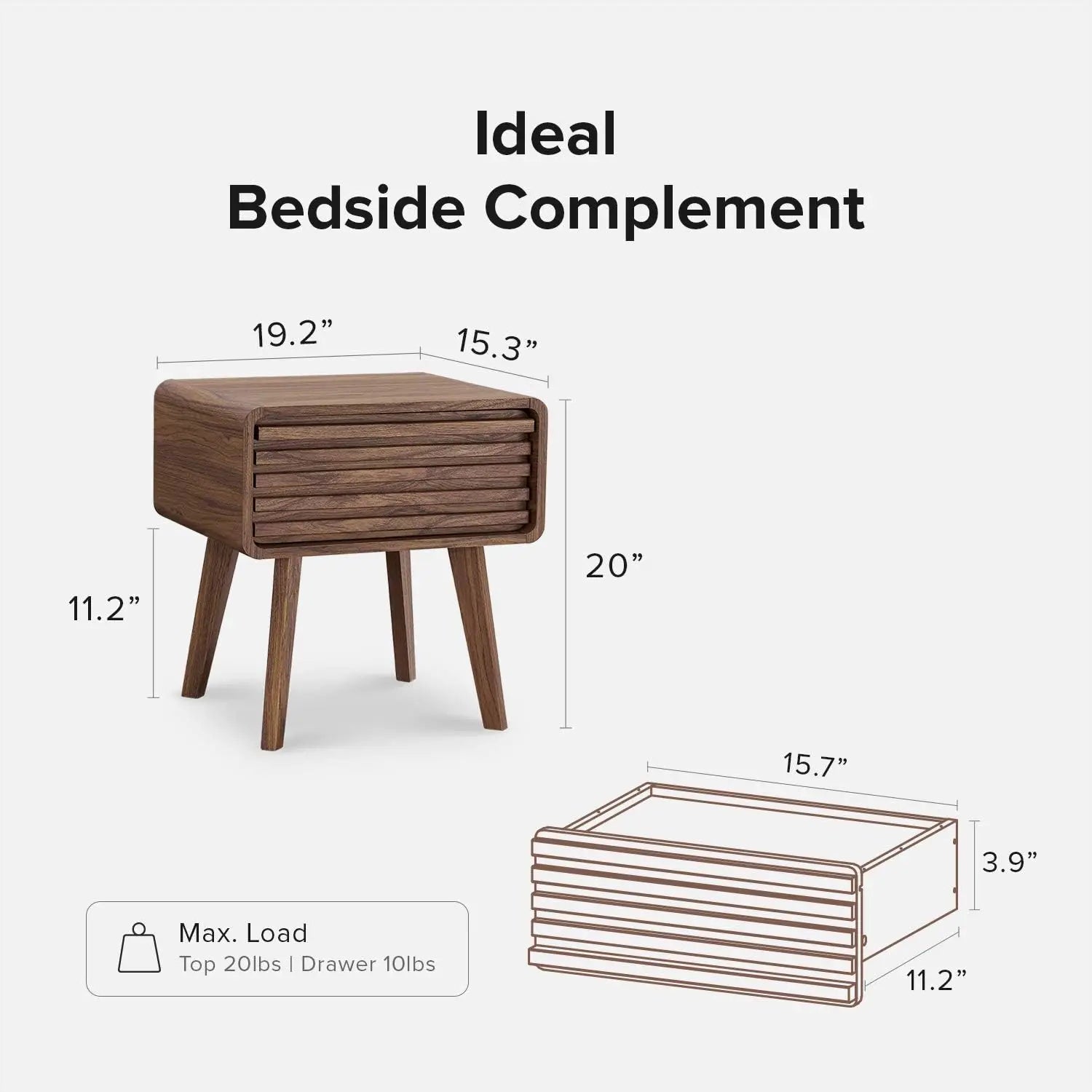 Modern Century Night Stand, Set 2 or 1