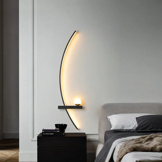 Nordic Bedside Wall Light Stripe