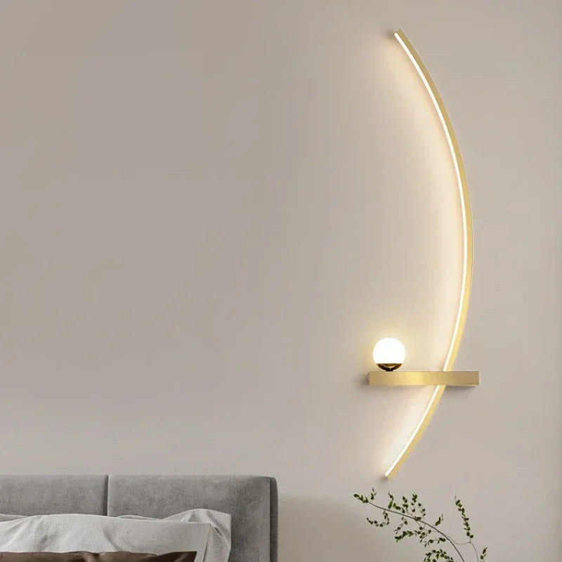 Nordic Bedside Wall Light Stripe