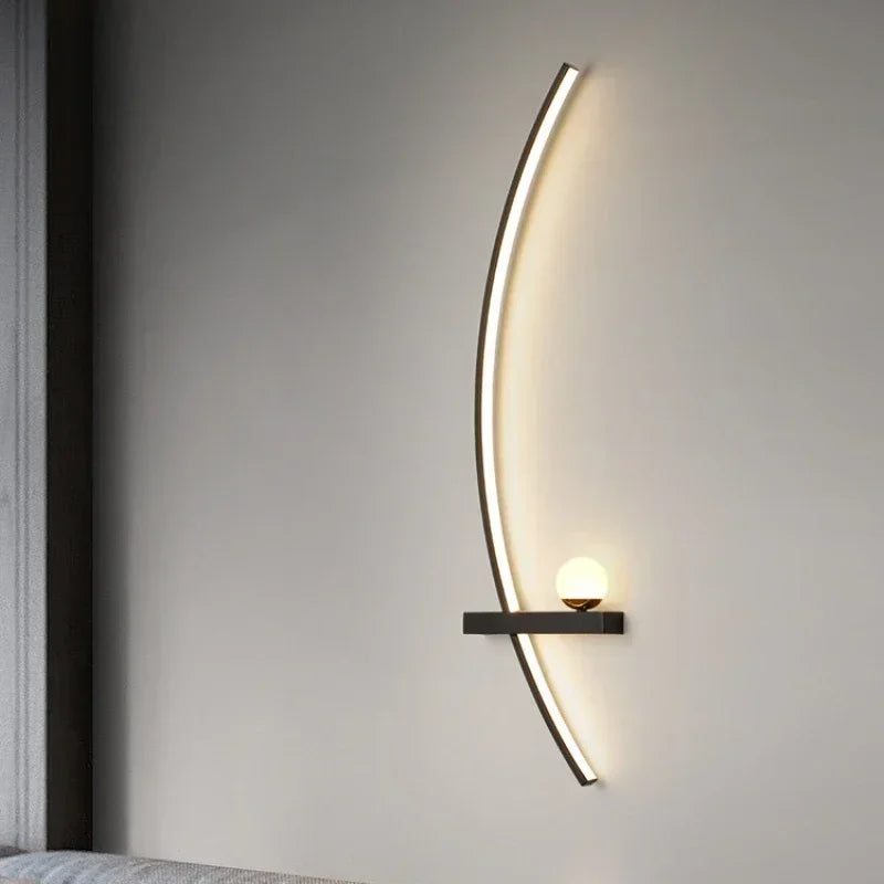 Nordic Bedside Wall Light Stripe