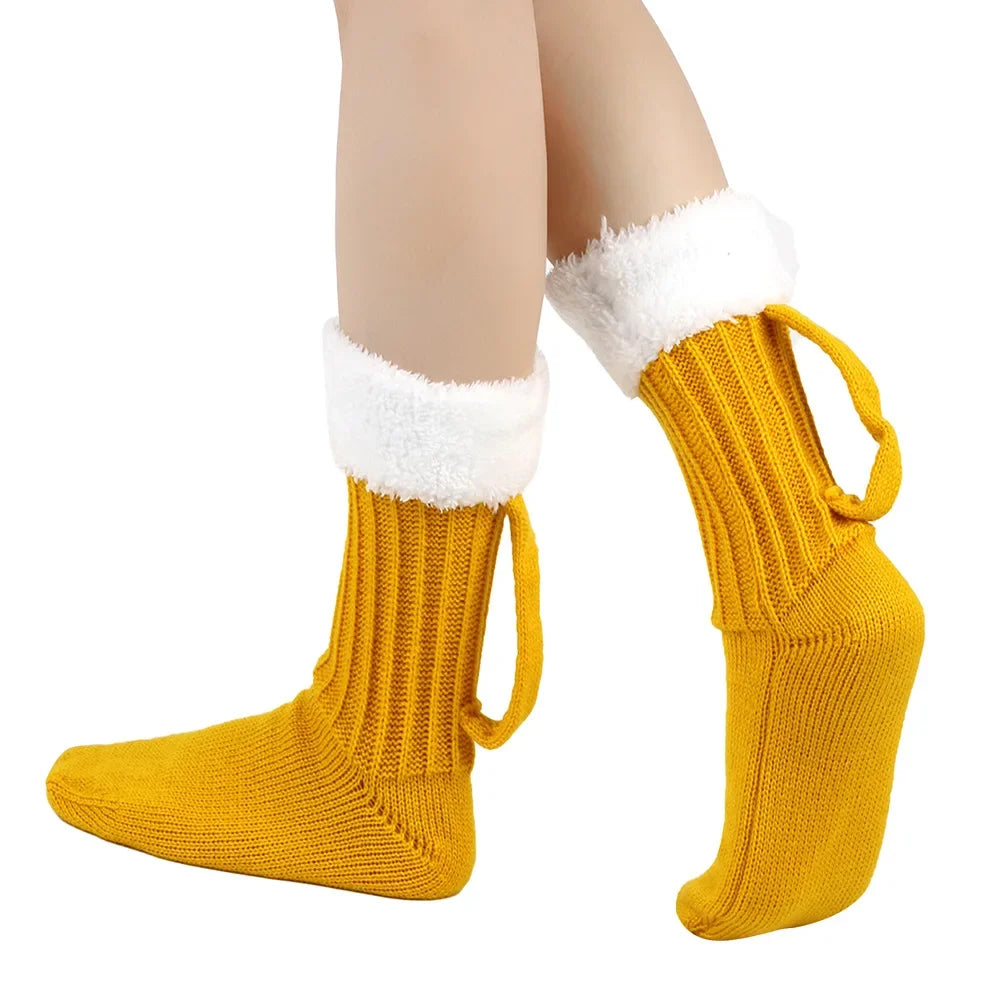 Beer Mug Knit Socks