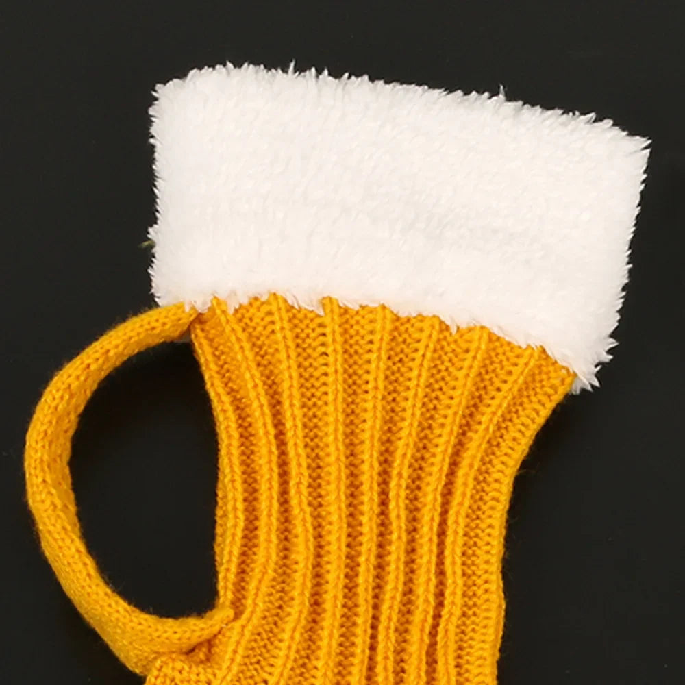 Beer Mug Knit Socks