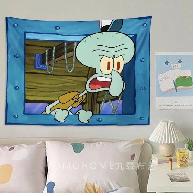 SpongeBob Cartoon Funny Tapestry