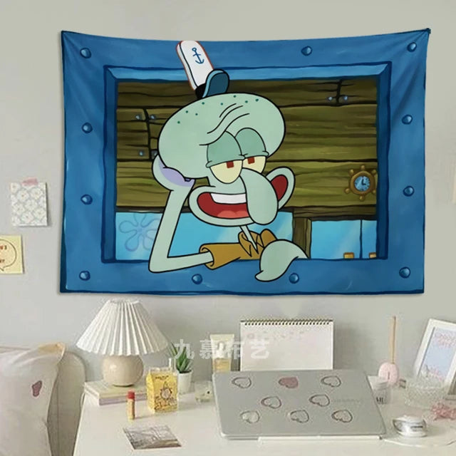 SpongeBob Cartoon Funny Tapestry