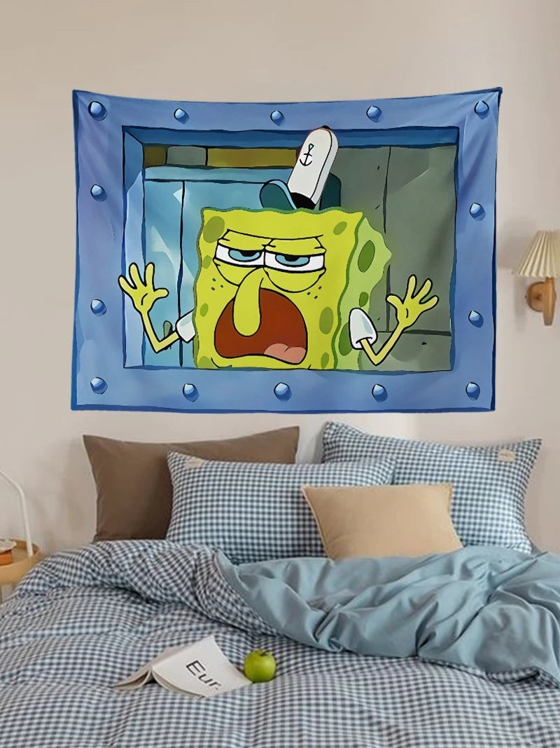 SpongeBob Cartoon Funny Tapestry