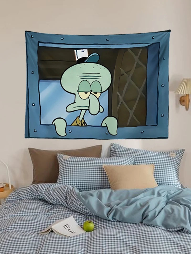 SpongeBob Cartoon Funny Tapestry