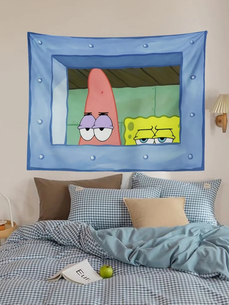 SpongeBob Cartoon Funny Tapestry