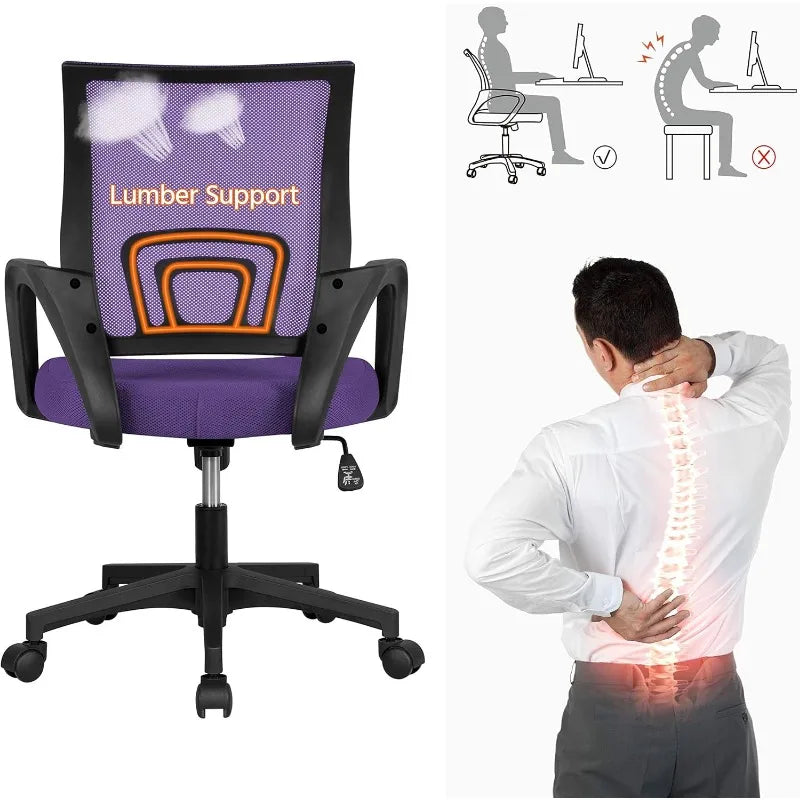 Ergonomic Mesh Chair w/Lumbar Support