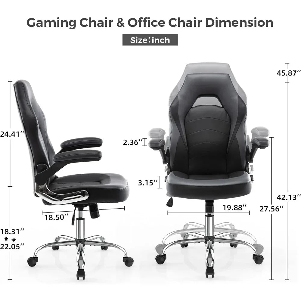 Racing Style Bonded Leather Office Chair