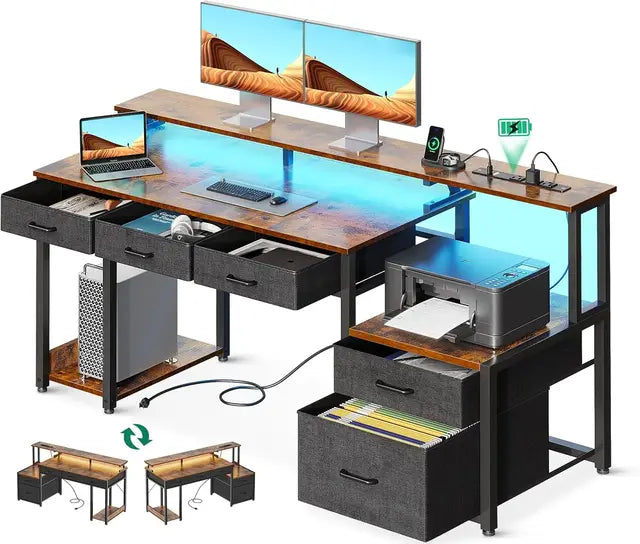 Office Desk with File Drawer