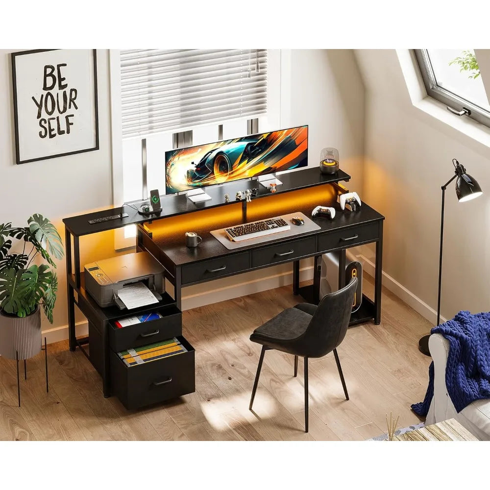 Office Desk with File Drawer