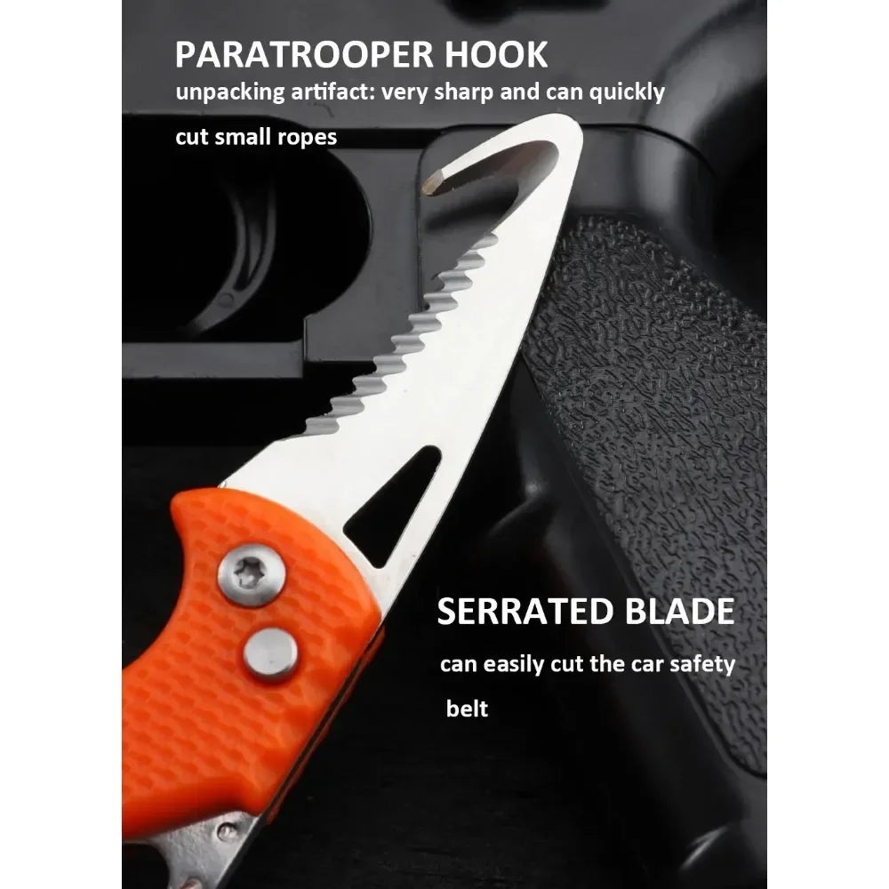 Outdoor Serrated Hook Knife