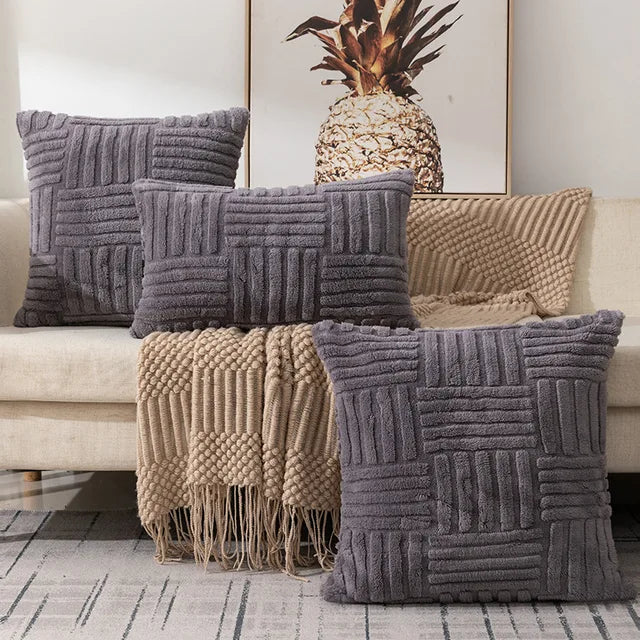 Decorative Plush Cushion Cover