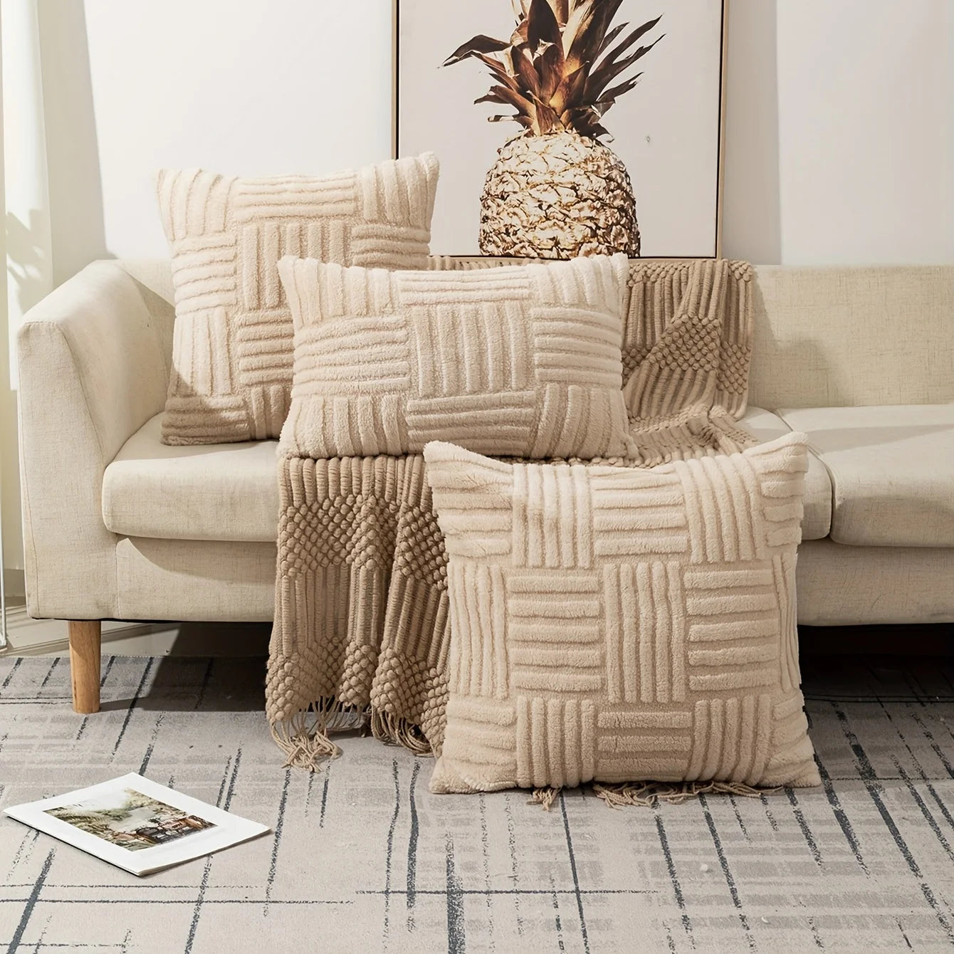 Decorative Plush Cushion Cover