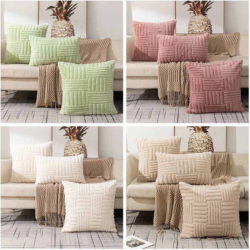 Decorative Plush Cushion Cover