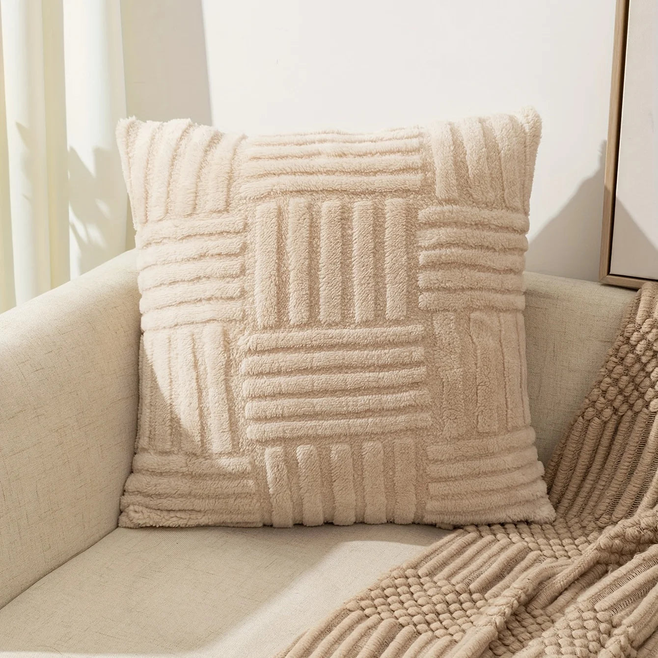 Decorative Plush Cushion Cover