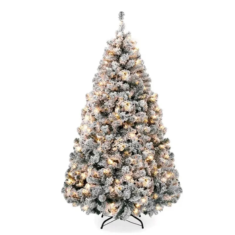 Pre-Lit Artificial Christmas Tree, 7.5Ft Snow Design