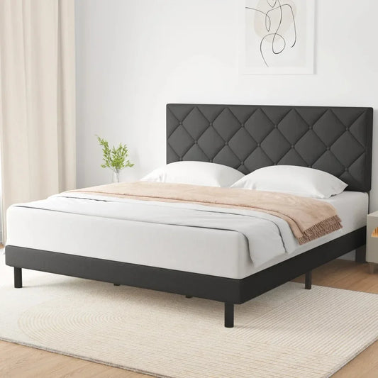 Morten Bed Frame With Fabric Upholstered Head Bord