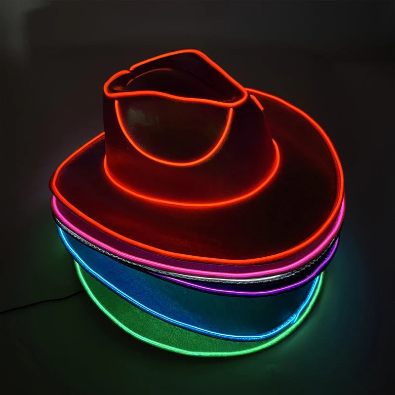 Rave Glowing Light Up Bar Cowboy Hat (LED Luminous)