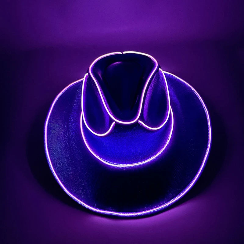 Rave Glowing Light Up Bar Cowboy Hat (LED Luminous)