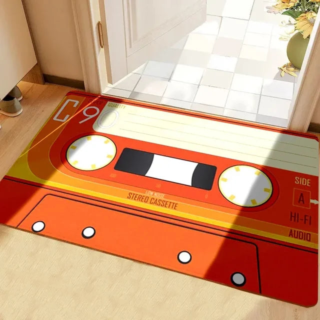 Retro 80s, 90s Element Tape Rug