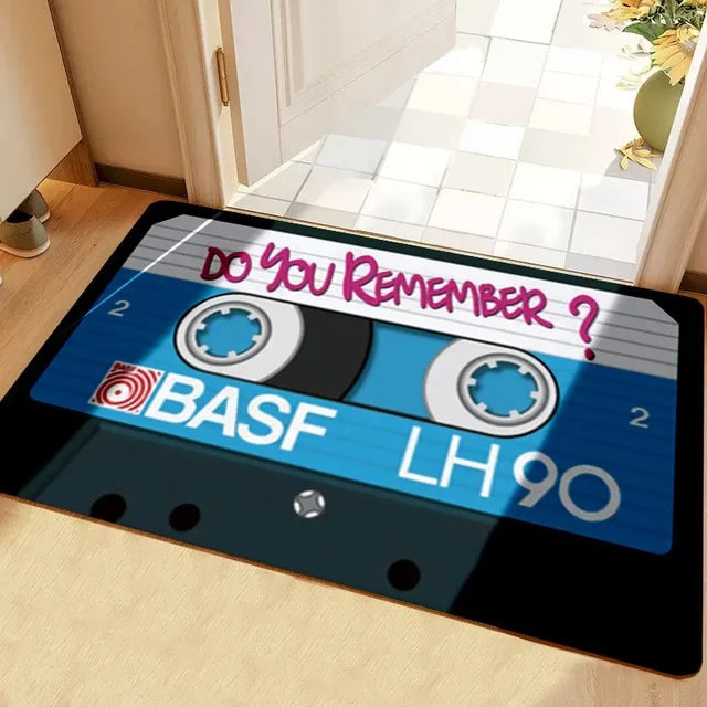 Retro 80s, 90s Element Tape Rug