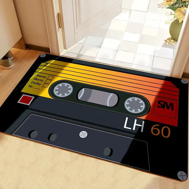 Retro 80s, 90s Element Tape Rug