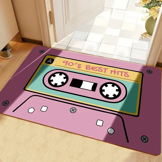 Retro 80s, 90s Element Tape Rug