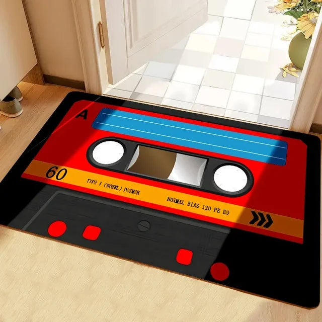 Retro 80s, 90s Element Tape Rug