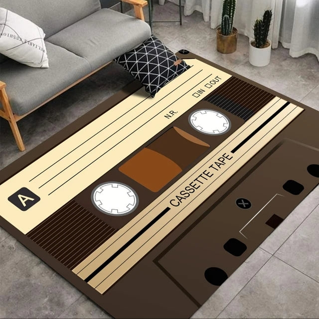 Retro 80s, 90s Element Tape Rug