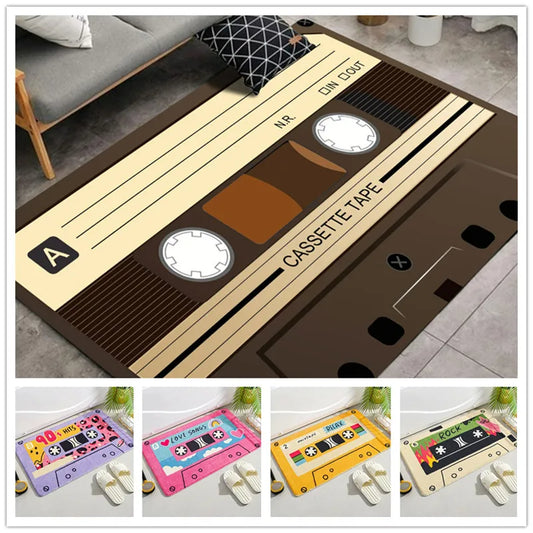 Retro 80s, 90s Element Tape Rug