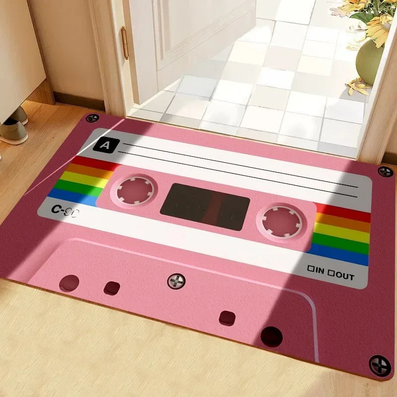 Retro 80s, 90s Element Tape Rug