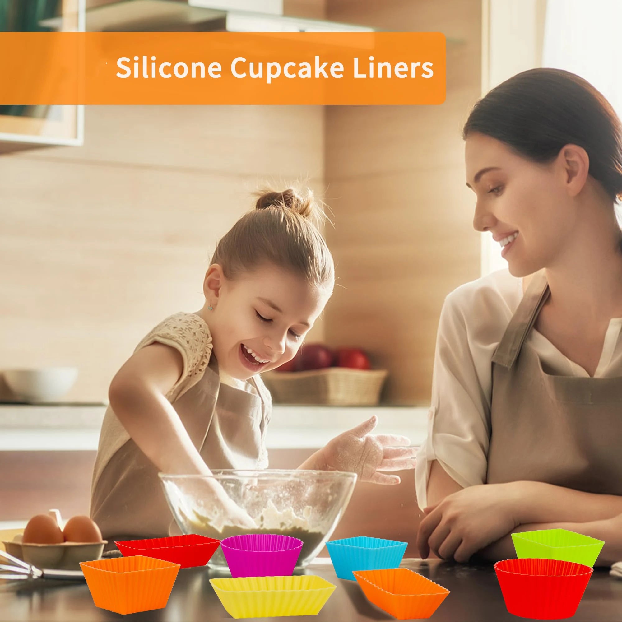 Reusable Silicone Cupcake Baking Cups