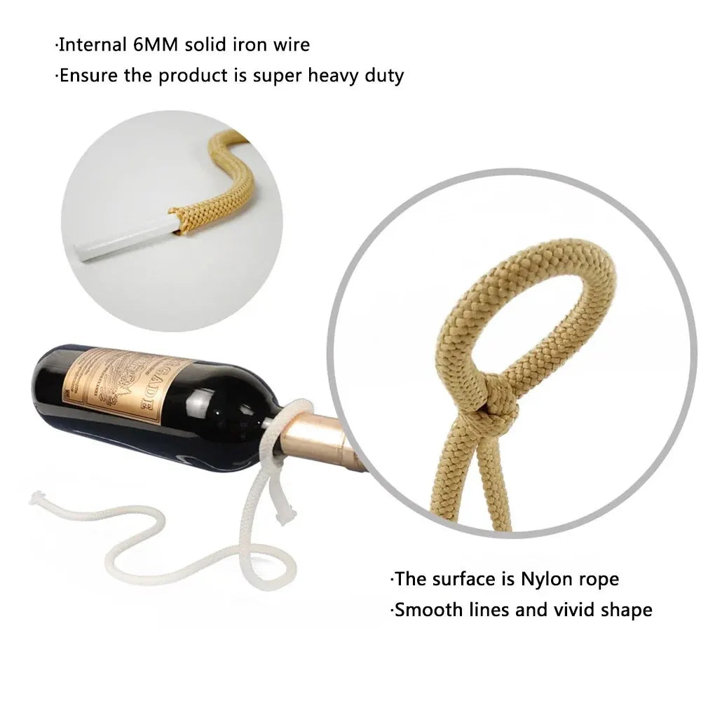 Rope Wine Rack Display