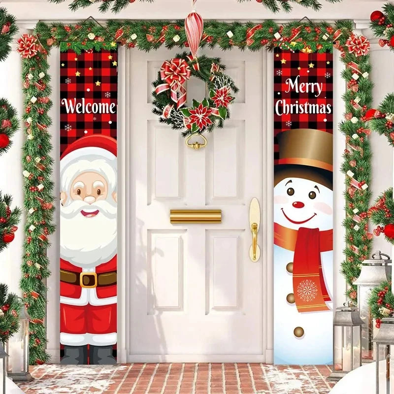 Santa Claus Christmas Door Banner