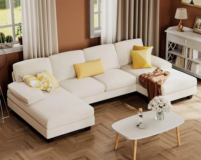 Nordic Style U-Shaped Sectional Sofa