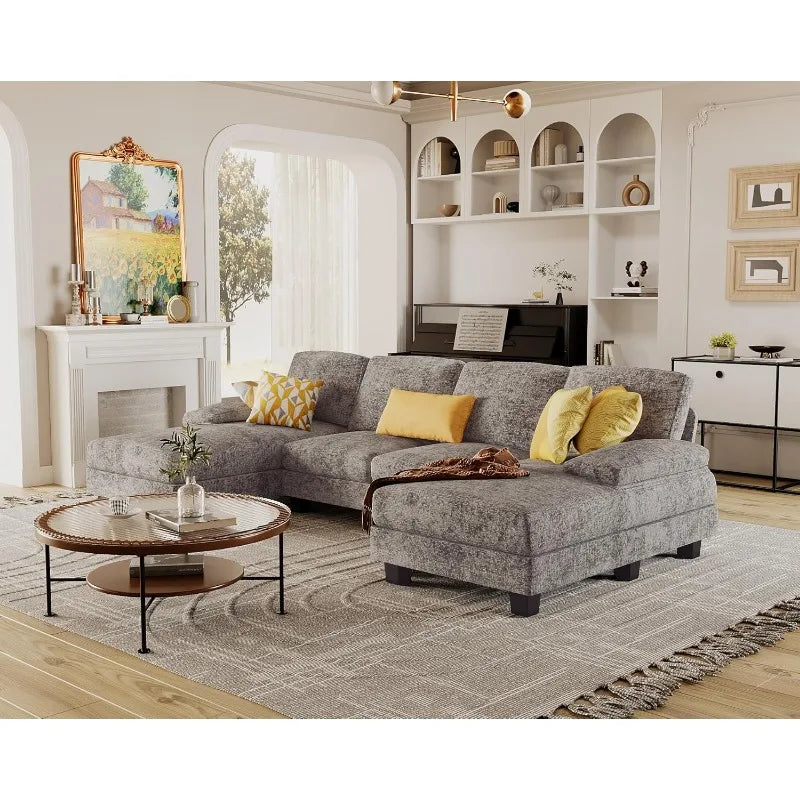 Nordic Style U-Shaped Sectional Sofa