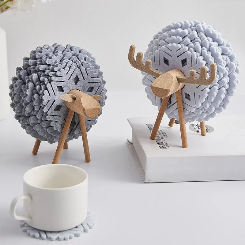 Sheep Shape Anti Slip Coasters