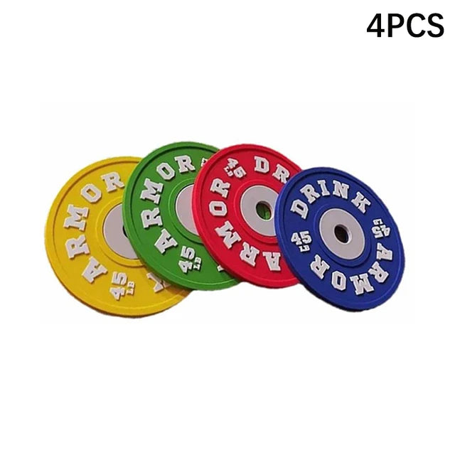 Gym Weight Plate Coaster 4Pcs