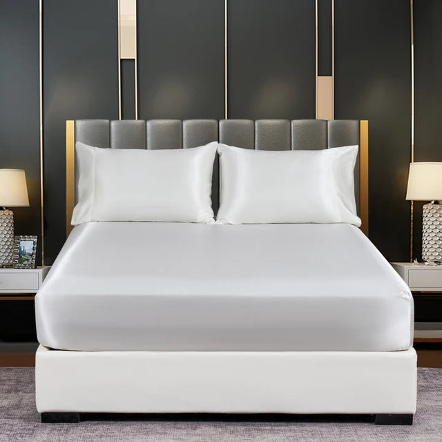 Luxury Anti-slip Silk Fitted Bed Sheets