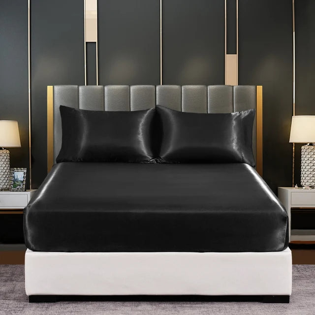 Luxury Anti-slip Silk Fitted Bed Sheets