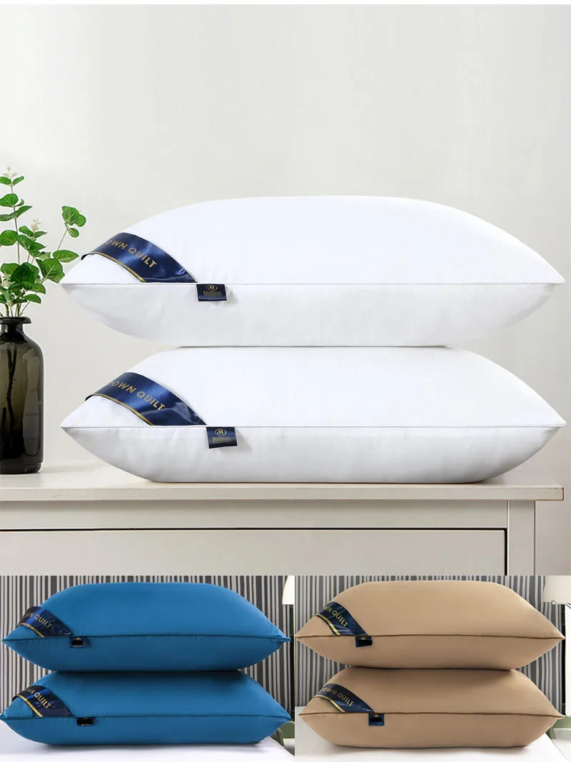 Double top bed stuffed, Five-star soft orthopedic pillow