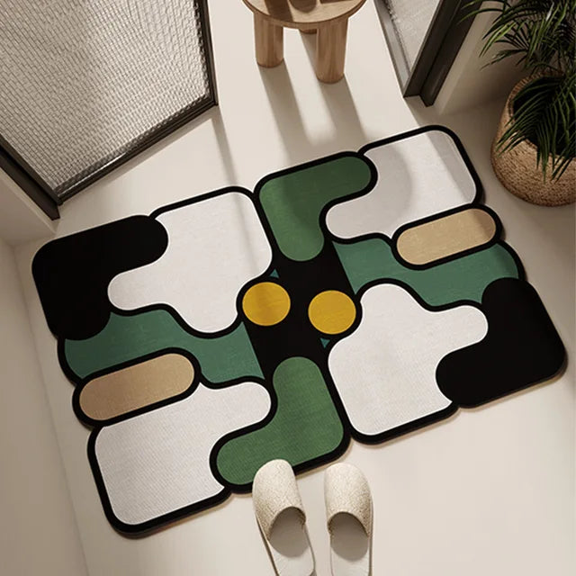 Soft diatom floor mat