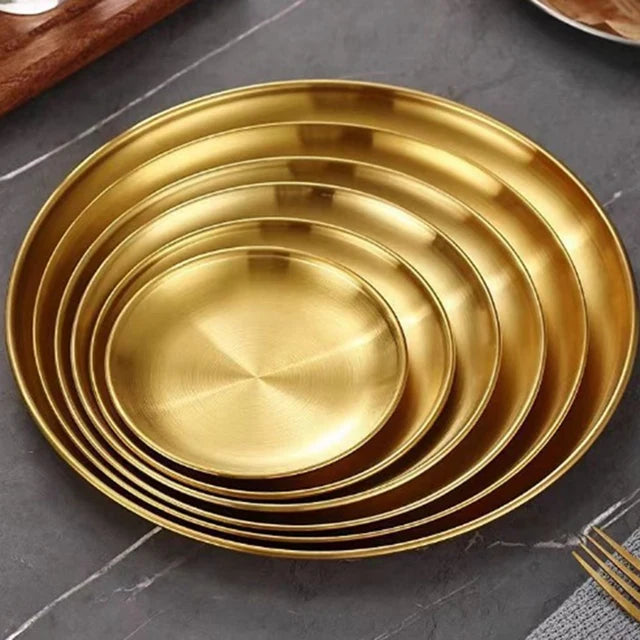 Stainless Steel, Rust-Proof Serving Plate