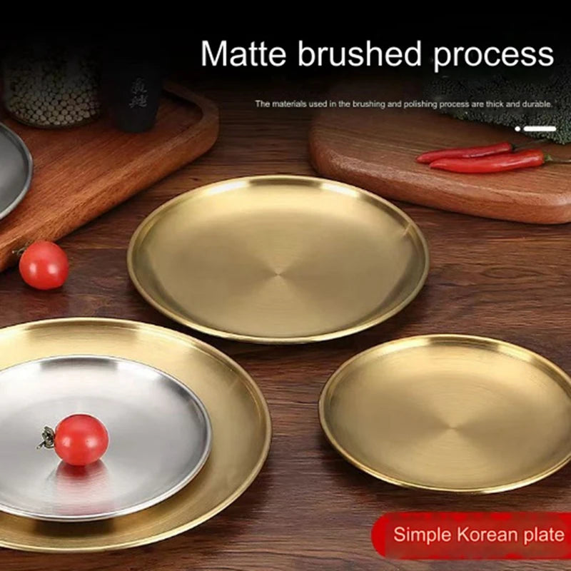 Stainless Steel, Rust-Proof Serving Plate